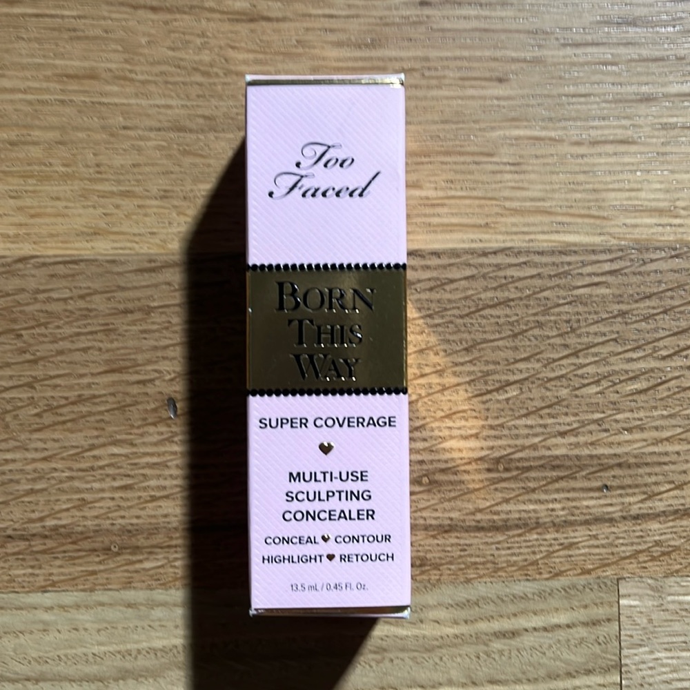 NWT Light Beige Too Faced Born This Way Super Coverage Multi-Use Concealer